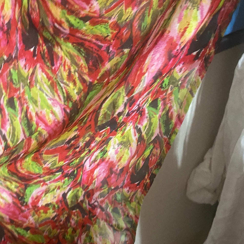 Blue Star Clothing Company Vibrant Pink and Green Women's Swim Coverup - Picture 4 of 5